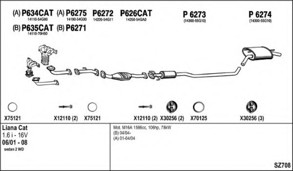 FENNO SZ708 Exhaust System